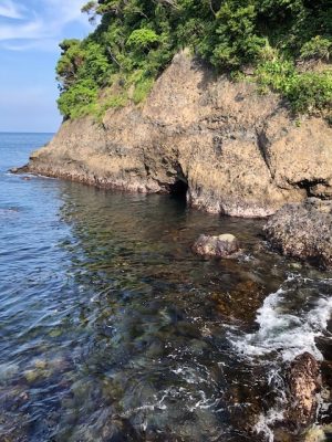 伊東市の観光八景汐吹公園（岩）